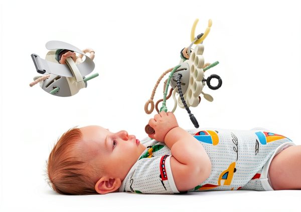 GOPO TOYS Montessori Pull String Baby Toy Silicone Travel Companion-1