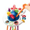 Thremhoo Montessori Octopus Pull String Toy with 3 Sensory Balls-1