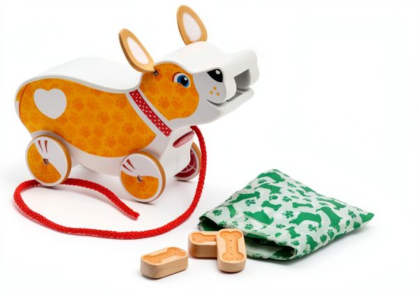 Melissa & Doug Pull & Push Puppy Toy with Treats and Leash-3