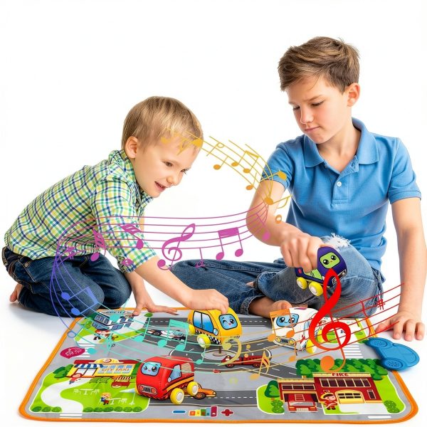 Oeleoyi Pull‑Back Sound Playmat Car Set for Toddlers 16‑Sound-5