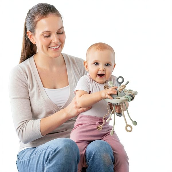 GOPO TOYS Montessori Pull String Baby Toy Silicone Travel Companion-7