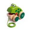 Wooden Pull Along Frog Toy by Hape Model E0361 Multicolored-4