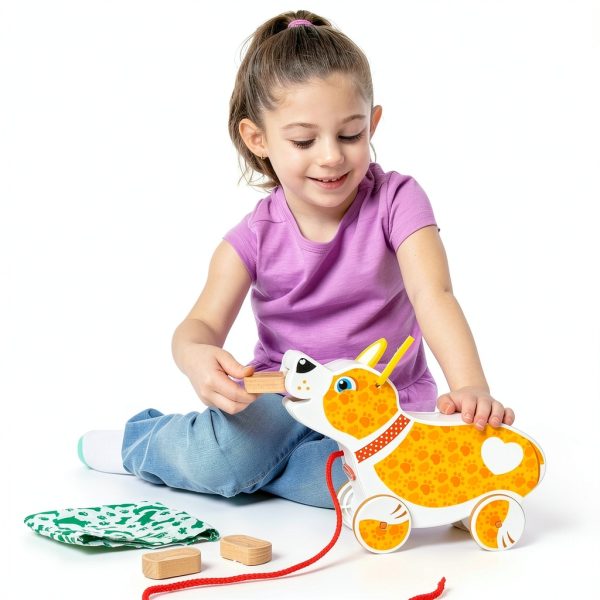 Melissa & Doug Pull & Push Puppy Toy with Treats and Leash-2