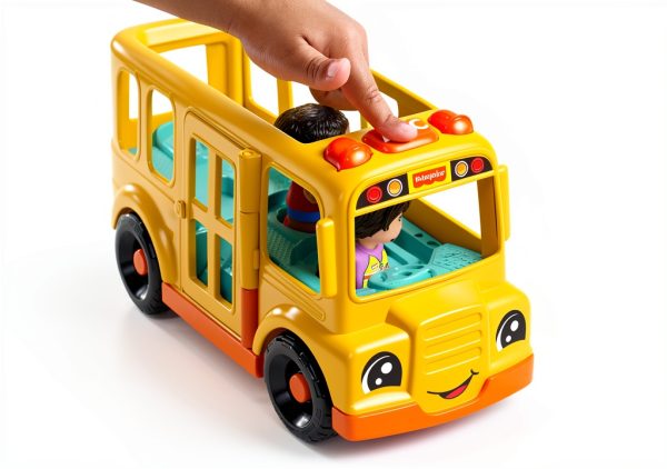 Fisher-Price HWB30 Push-Along School Bus Toy for Toddlers-2