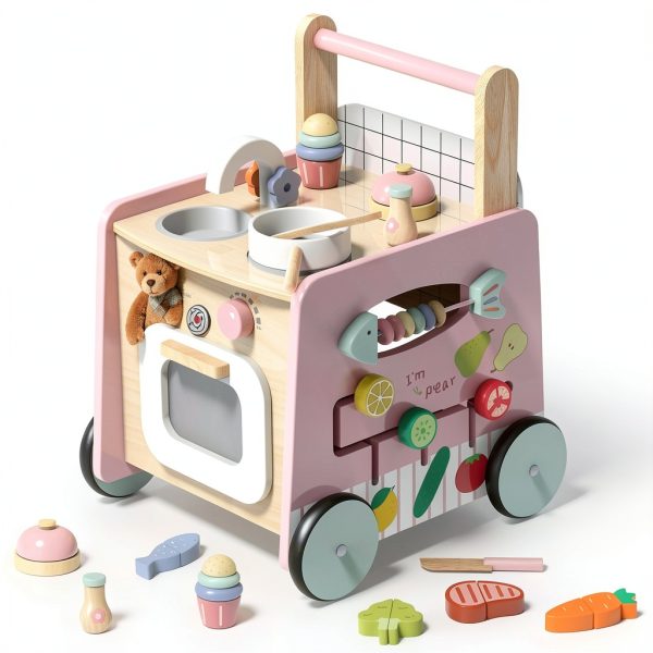 Baby Walker Wood Multifunctional Push Walker-0