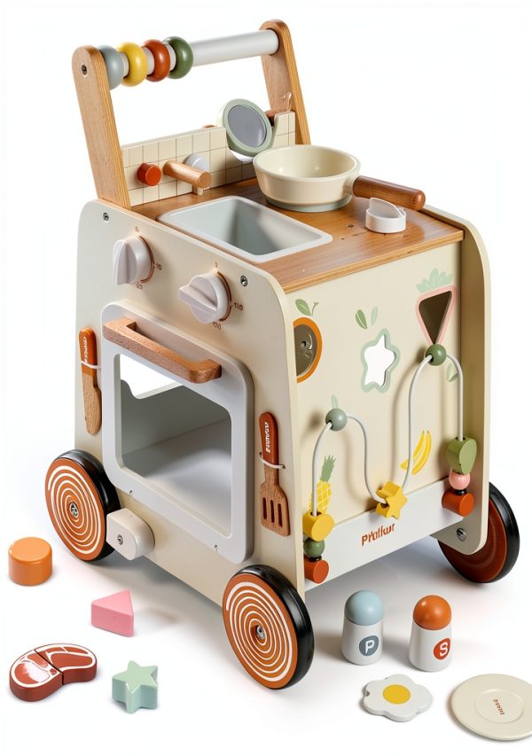 Pithfor Play Kitchen Push Walker for Boys and Girls, 3-IN-1 Play-0