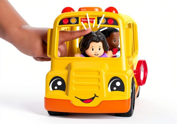Fisher-Price HWB30 Push-Along School Bus Toy for Toddlers-3