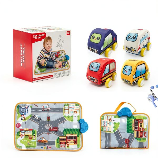 Oeleoyi Pull‑Back Sound Playmat Car Set for Toddlers 16‑Sound-4