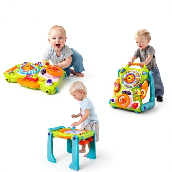BrightStart 3-in-1 Baby Walker with Musical Drawing Board – ABS-2