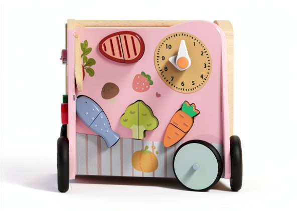 Gigglegems Wooden Walker Stroller for Toddlers, Multifunctional-4