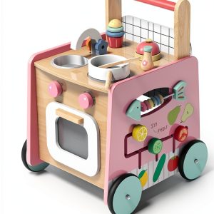 Gigglegems Wooden Walker Stroller for Toddlers, Multifunctional-0