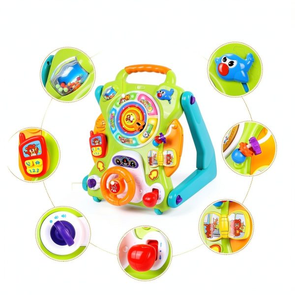 BrightStart 3-in-1 Baby Walker with Musical Drawing Board – ABS-5