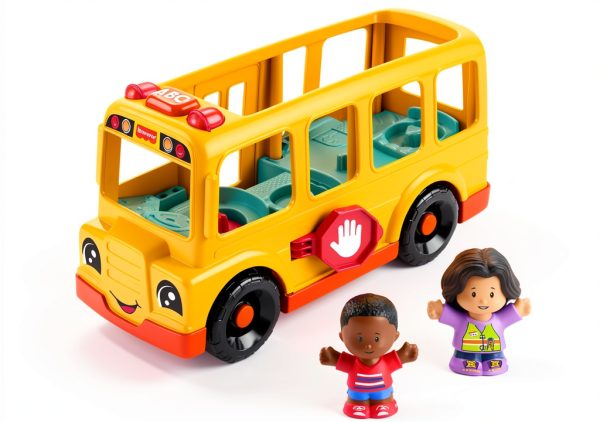 Fisher-Price HWB30 Push-Along School Bus Toy for Toddlers-0