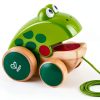Wooden Pull Along Frog Toy by Hape Model E0361 Multicolored-2