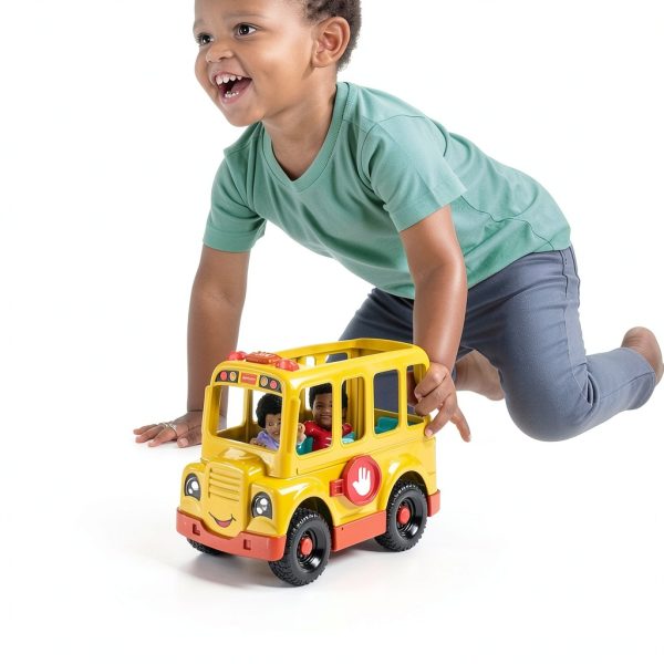 Fisher-Price HWB30 Push-Along School Bus Toy for Toddlers-1