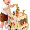 Pithfor Montessori Walker for Toddlers, 10+ Activities, Sturdy Wood,-0