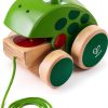 Wooden Pull Along Frog Toy by Hape Model E0361 Multicolored-1