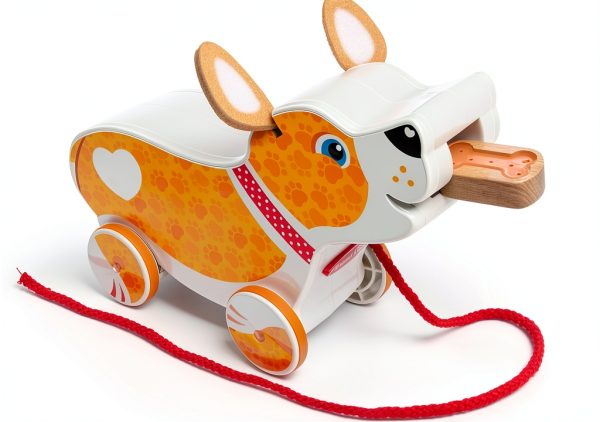 Melissa & Doug Pull & Push Puppy Toy with Treats and Leash-0