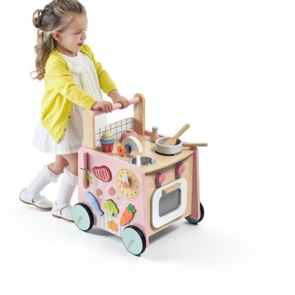 Baby Walker Wood Multifunctional Push Walker-2