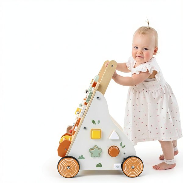Wooden Baby Walker by Pithfor 8 Toy Push Walker-6
