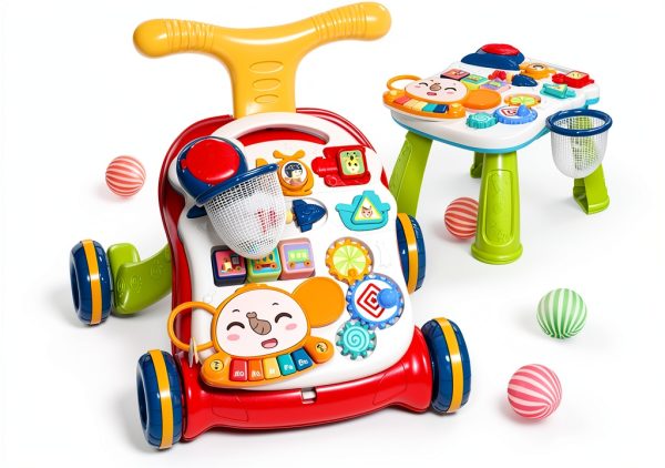 Baby Walker ES-XBC Red ABS Sit to Stand Walker-0