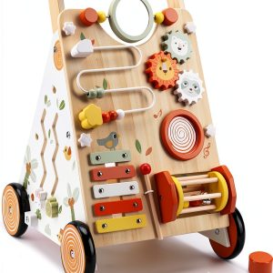 Wooden Baby Walker by Pithfor 8 Toy Push Walker-0