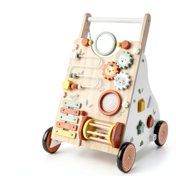 Wooden Baby Walker by Pithfor 8 Toy Push Walker-7
