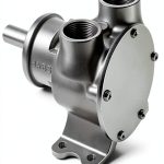 Jabsco 7420-1001 Marine Pulley Driven Flexible Impeller Pedestal Mount Pump (62-GPM, Neoprene Impeller, Full Cam, Mechanical Seal, 1.25" NPT Vertical Port, Short Shaft for Caterpillar Engines),Bronze-0