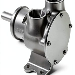 Jabsco 7420-1001 Marine Pulley Driven Flexible Impeller Pedestal Mount Pump (62-GPM, Neoprene Impeller, Full Cam, Mechanical Seal, 1.25" NPT Vertical Port, Short Shaft for Caterpillar Engines),Bronze-0