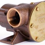 Jabsco 777-9001 Marine Pulley Driven Flexible Impeller Pedestal Mount Pump (62-GPM, Neoprene Impeller, Full Cam, Face Seal, 1" NPT Ports), Bronze-0