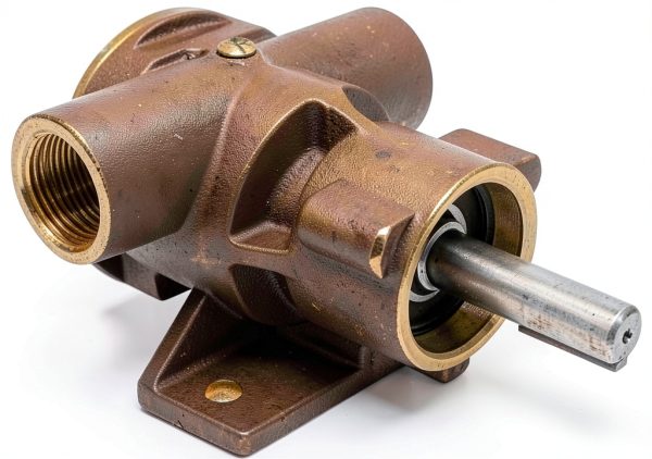 Jabsco 777-9001 Marine Pulley Driven Flexible Impeller Pedestal Mount Pump (62-GPM, Neoprene Impeller, Full Cam, Face Seal, 1" NPT Ports), Bronze-2