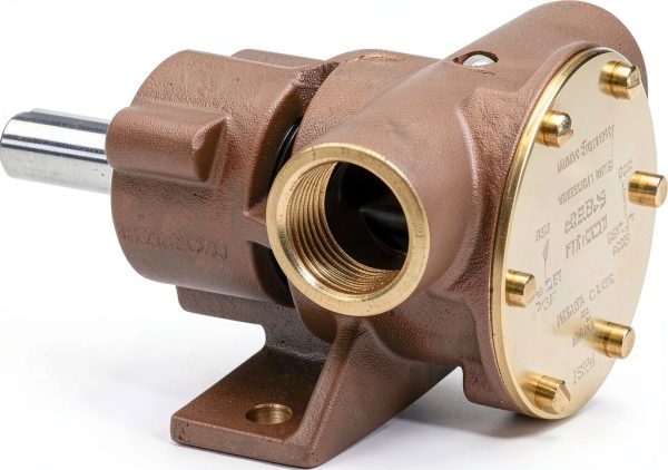 Jabsco 777-9001 Marine Pulley Driven Flexible Impeller Pedestal Mount Pump (62-GPM, Neoprene Impeller, Full Cam, Face Seal, 1" NPT Ports), Bronze-1